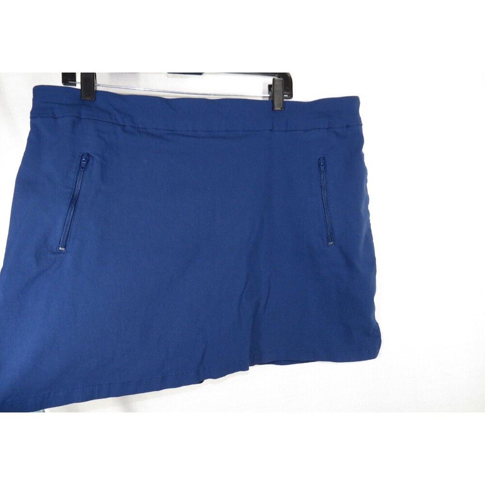 Ruby Rd Blue Active Mini Skort With Zip Pockets Plus Size 18W